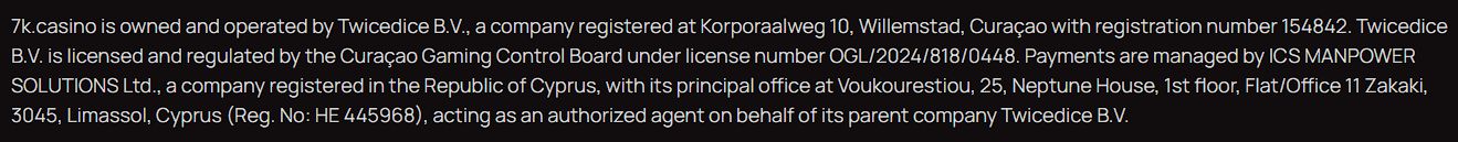 Платежи 7K Casino Таджикистан
